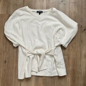 Ivory tie front blouse